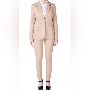 Chic Beige Women's Pantsuit
